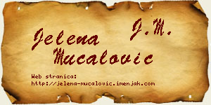 Jelena Mučalović vizit kartica